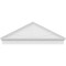 Ekena Millwork Peaked Cap Sunburst Architectural PVC Combination Pediment, 58"W x 21-3/8"H x 2-3/4"P (Pitch 6/12) PEDPC058X215PKC01 - alternate 2